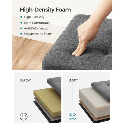 11.8 Inches Small Folding Storage Ottoman Cube