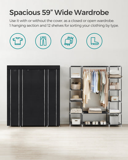 Closet Wardrobe with Non-Woven Fabric Cover - image 11