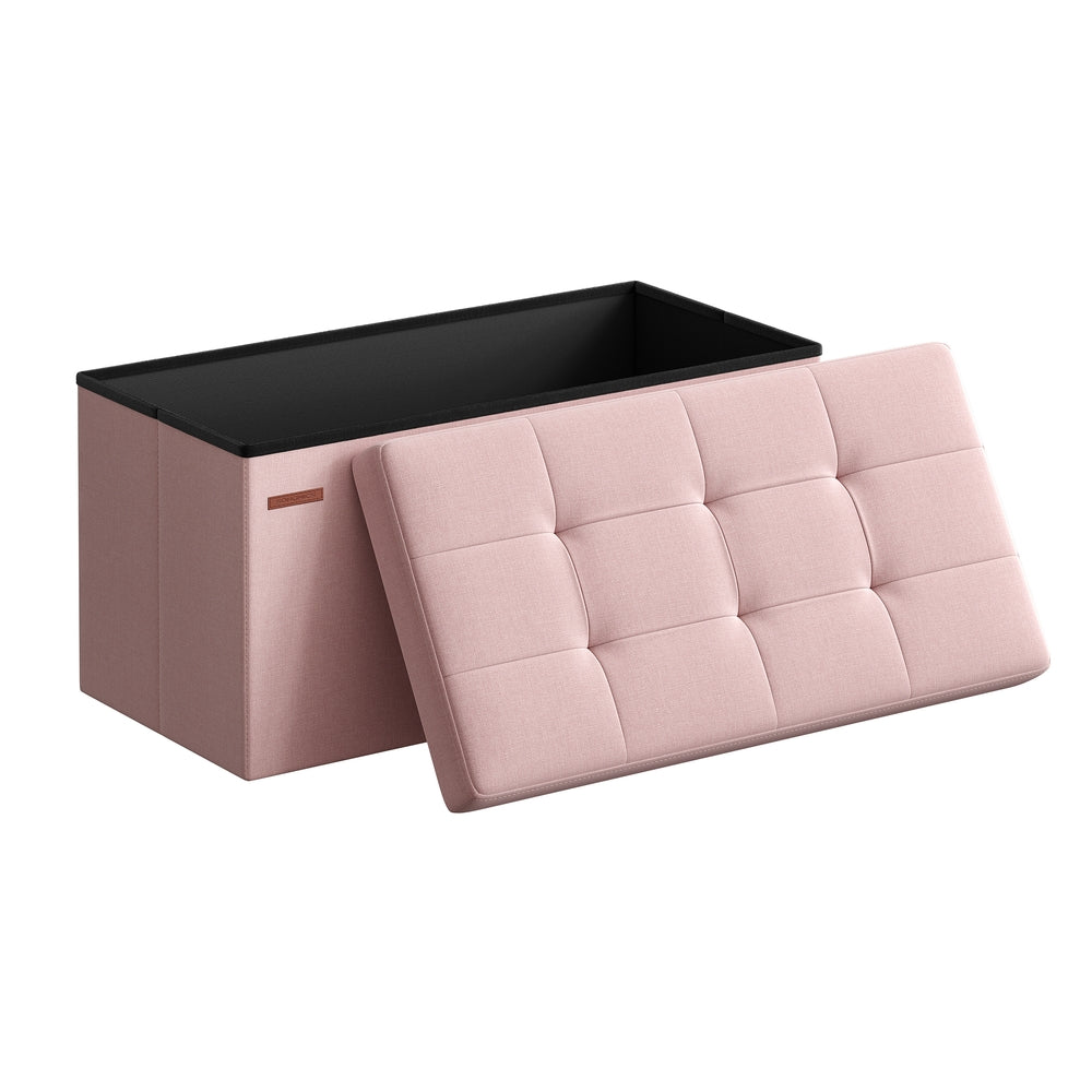 Mazie Collection - 30 Inches Folding Storage Ottoman Bench