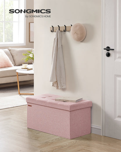 Mazie Collection - 30 Inches Folding Storage Ottoman Bench