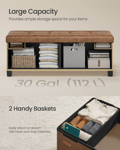 Storage Bench with Legs, 30 Gal. (112 L)