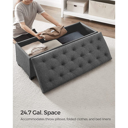 Storage Ottoman Bench with Legs, Load up to 660 lb - HWLEXTRA 
