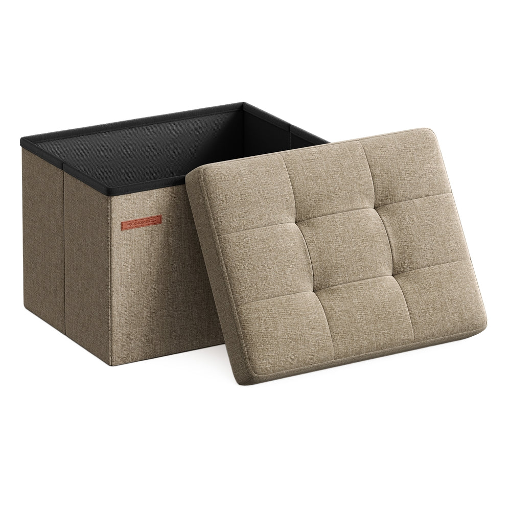 12.2 x 16.1 x 12.2 Inches Small Folding Storage Ottoman Jelly Pink - image 10