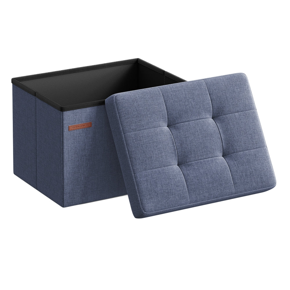 12.2 x 16.1 x 12.2 Inches Small Folding Storage Ottoman Jelly Pink - image 8