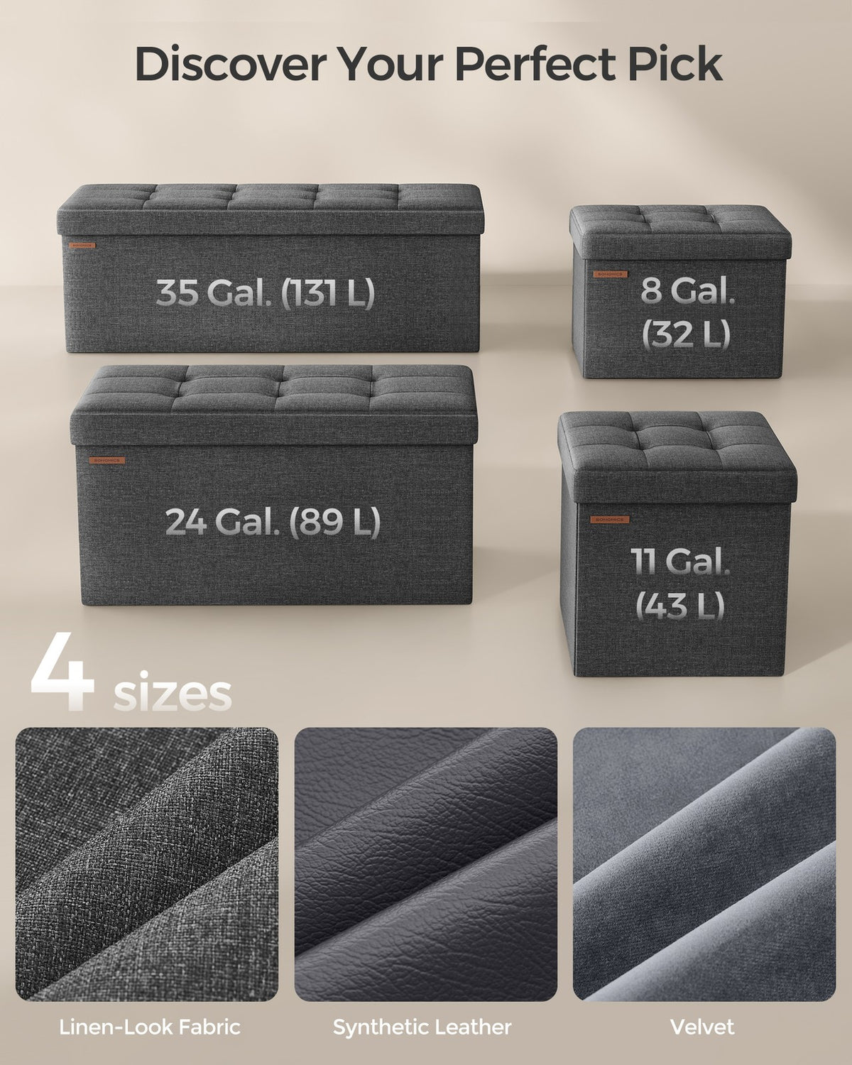 15 x 15 x 15 Inches Folding Storage Ottoman Cube Footrest Stool Coffee Table Puppy Step