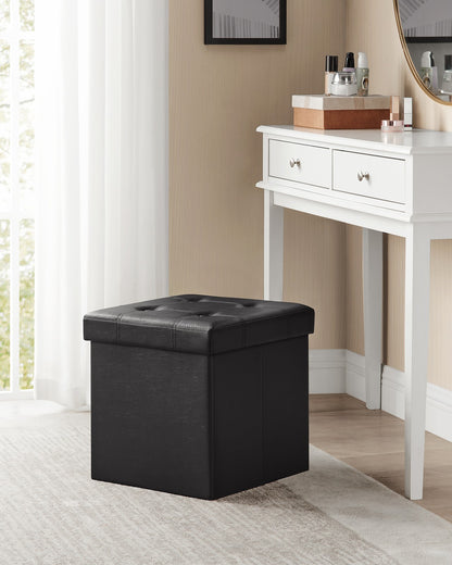Folding Storage Ottoman, Cube Footrest, Puppy Step