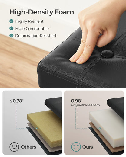 Folding Storage Ottoman, Cube Footrest, Puppy Step