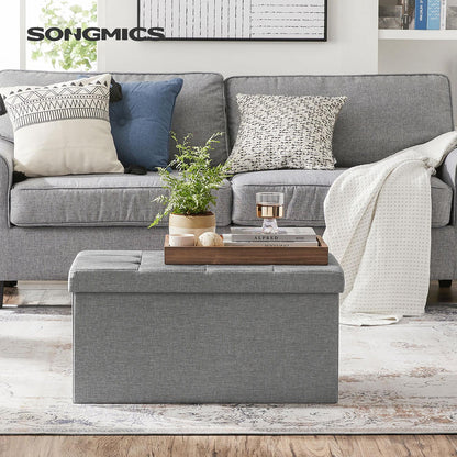 Storage Ottoman Bench, Chest with Lid, Foldable Seat