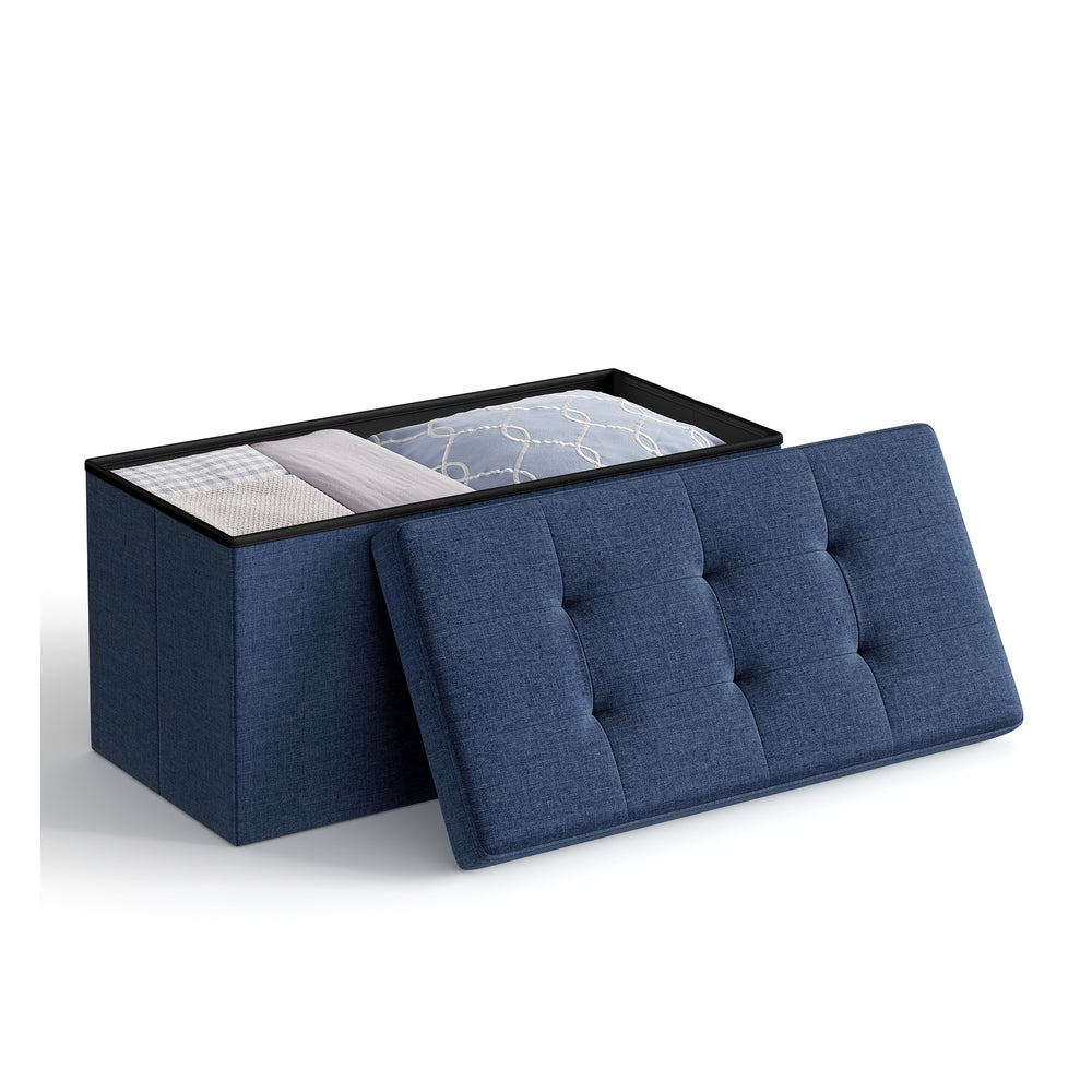 Storage Ottoman Bench, Chest with Lid, Foldable Seat