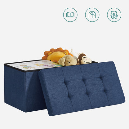 Storage Ottoman Bench, Chest with Lid, Foldable Seat