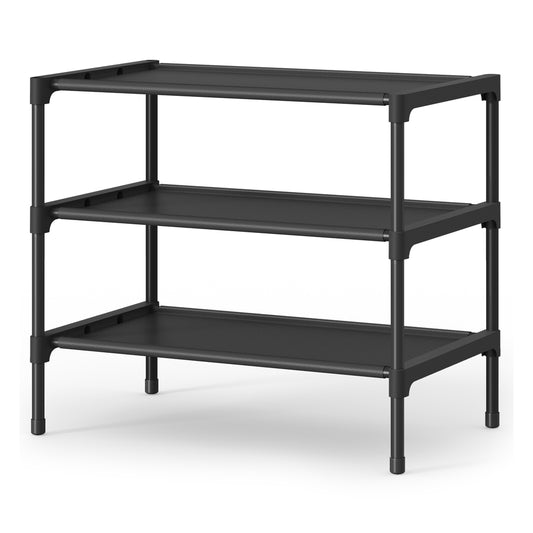 Shoe Rack, 3-Tier Shoe Storage Organizer, Space-Saving, 11.7 x 16.5 x 19.1 Inches - image 1