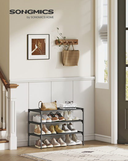 Shoe Rack, 3-Tier Shoe Storage Organizer, Space-Saving, 11.6 x 24.5 x 21 Inches, Entryway - image 2