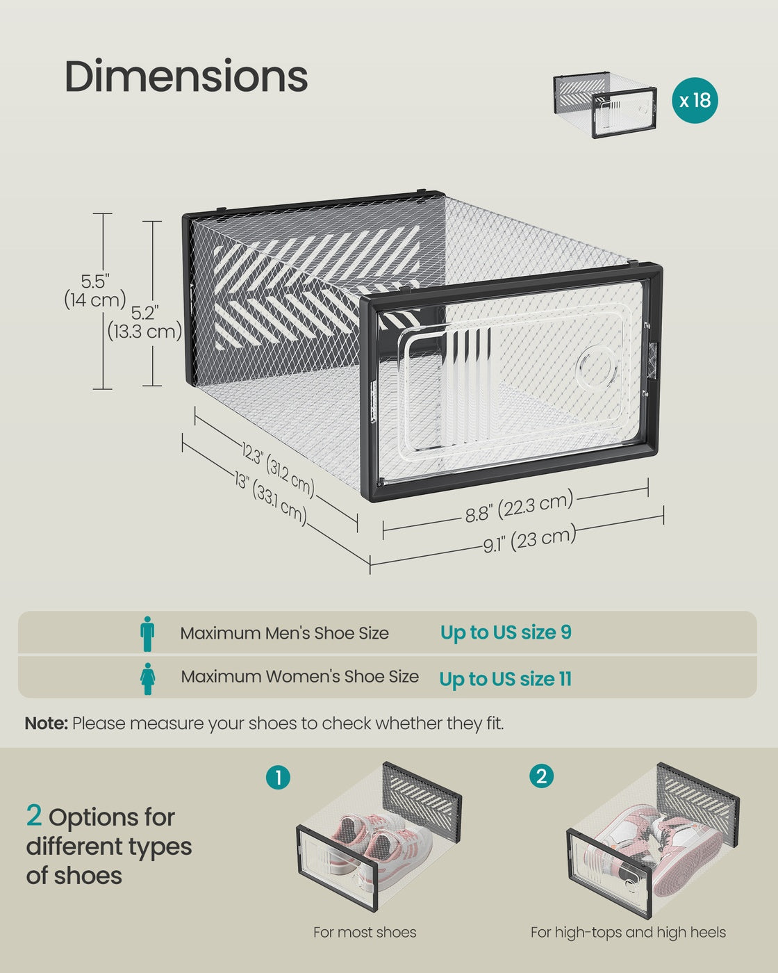 Stackable foldable shoe storage boxes for everyday footwear - image 5