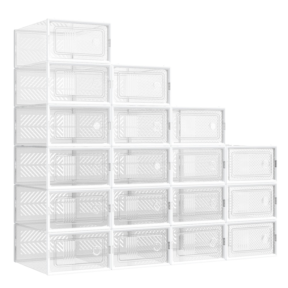 Stackable foldable shoe storage boxes for sneakers - image 16