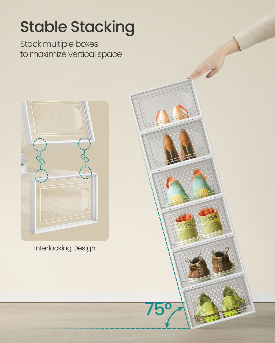 18-Stackable Shoe Boxes