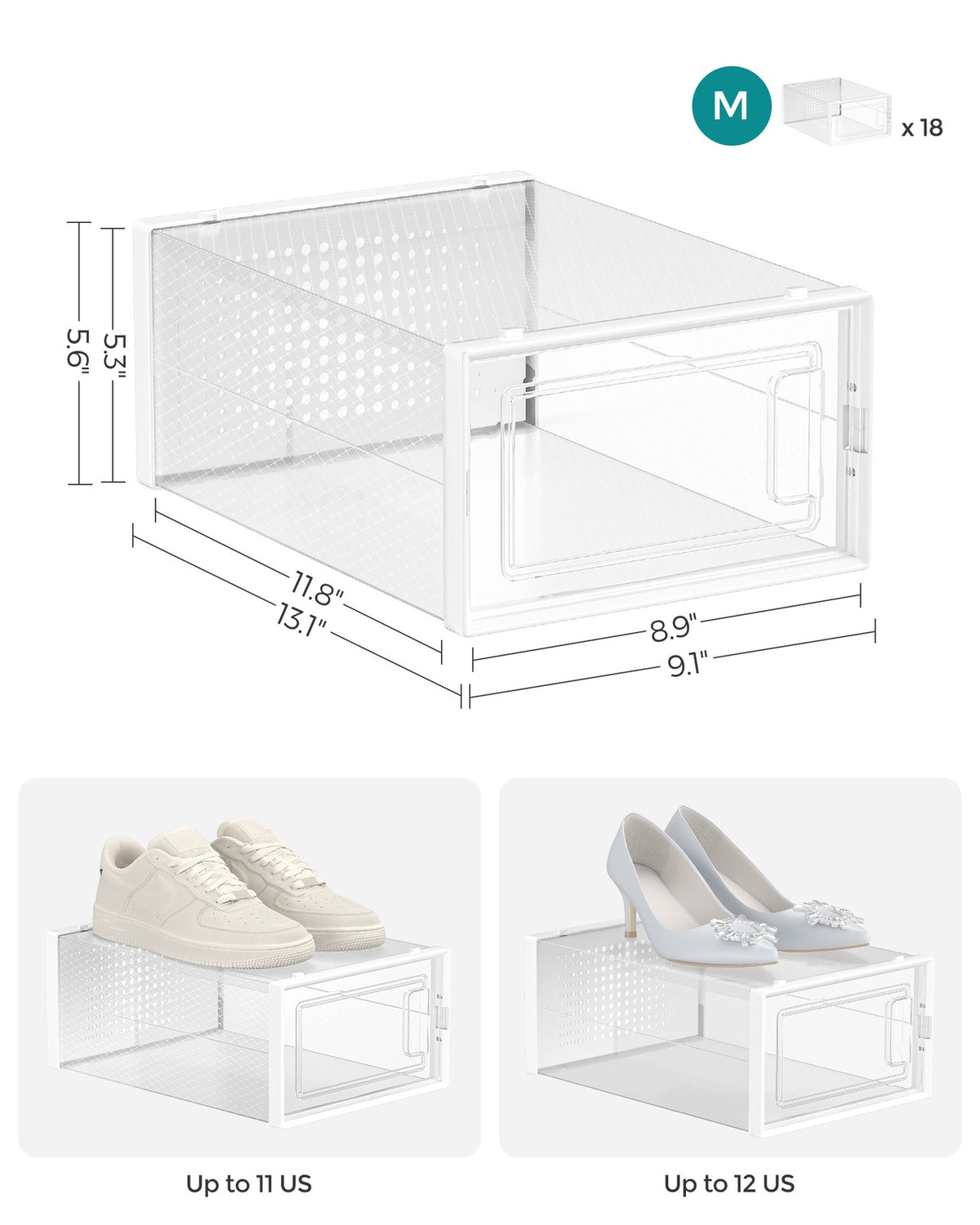 18-Stackable Shoe Boxes