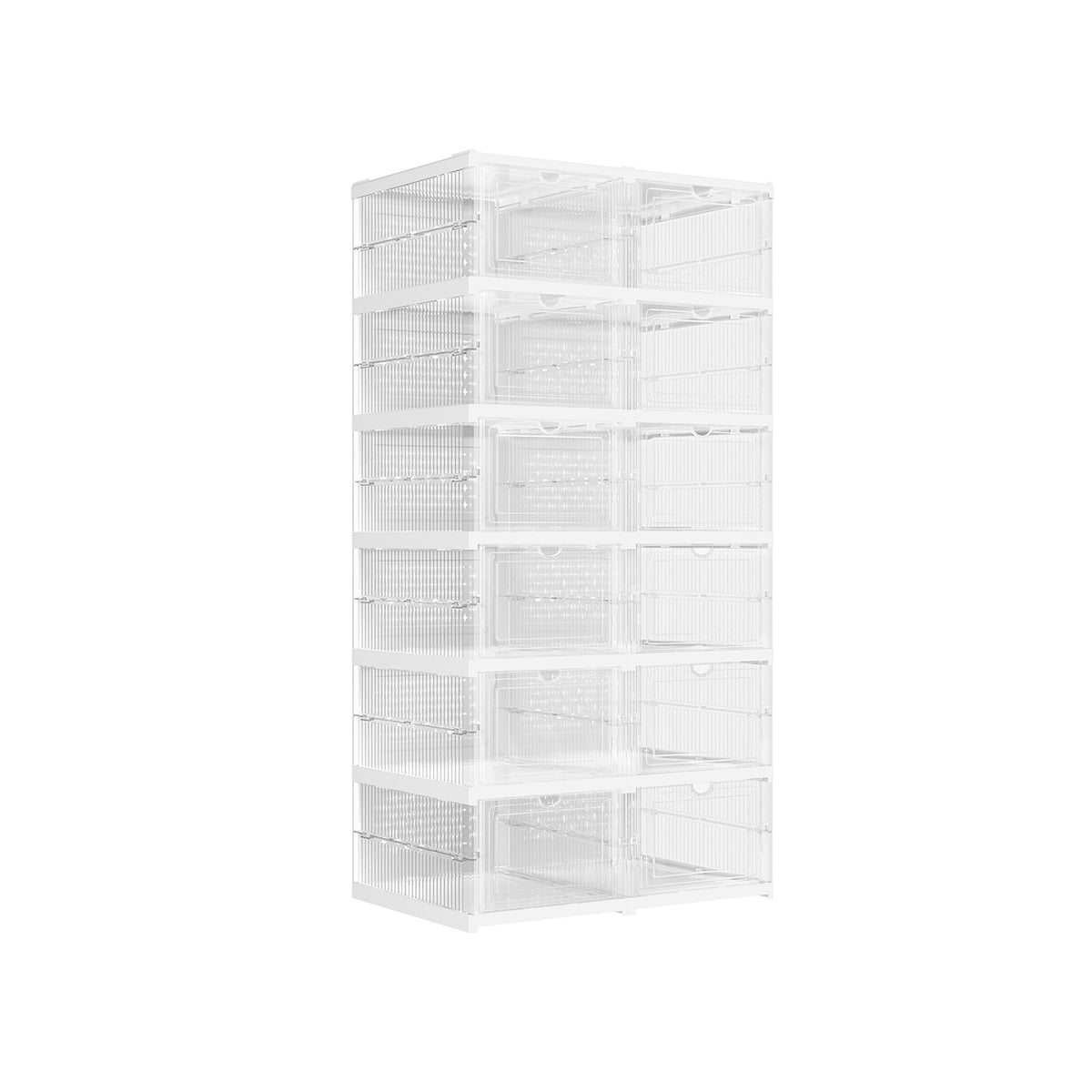 Pack of 18 Foldable Shoe Boxes, Fit up to US Size 13