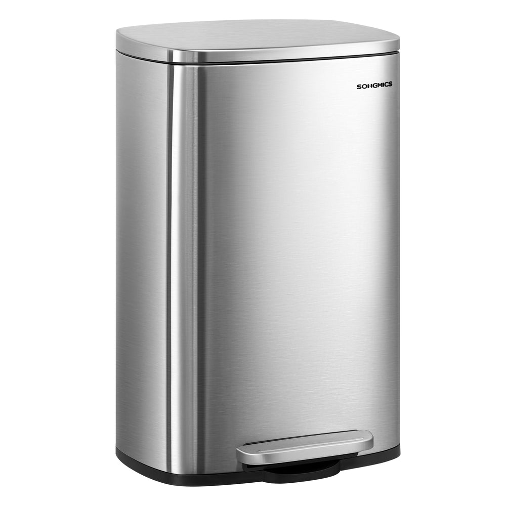 Kitchen Trash Garbage Can, Pedal Stainless Steel Rubbish Bin 13.2 Gal (50L) with Plastic Inner Bucket