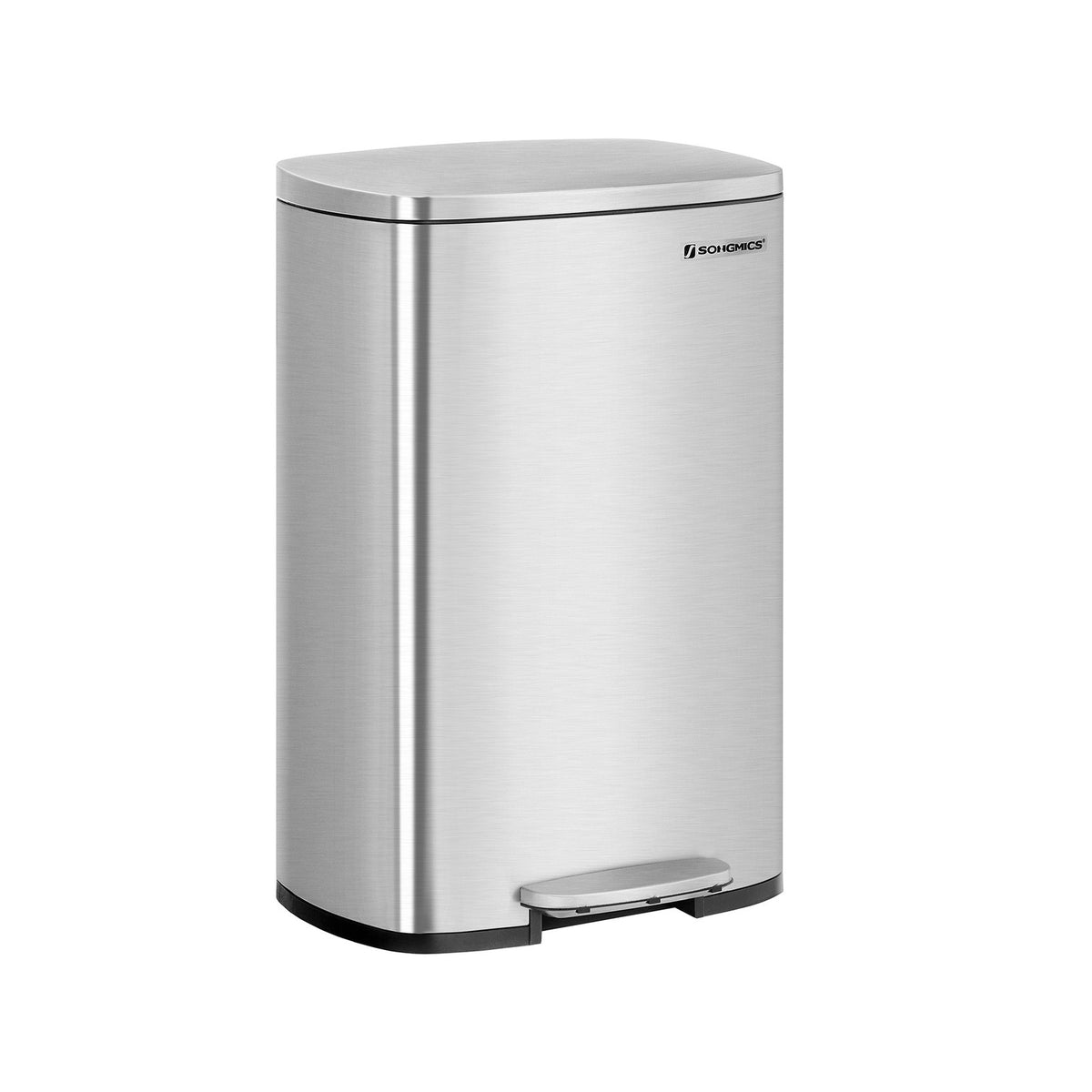 Kitchen Trash Garbage Can, Pedal Stainless Steel Rubbish Bin 13.2 Gal (50L) with Plastic Inner Bucket