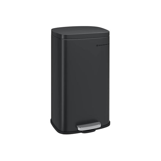 8 Gallon Black Trash Can with Lid