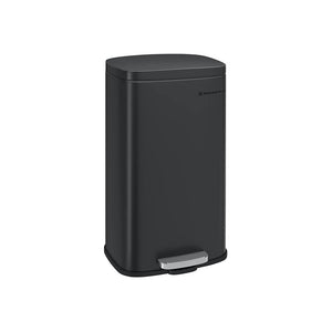 8 Gallon Black Trash Can with Lid