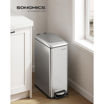 13 Gallon Garbage Can for Narrow Spaces with Soft-Close Lid - HWLEXTRA 
