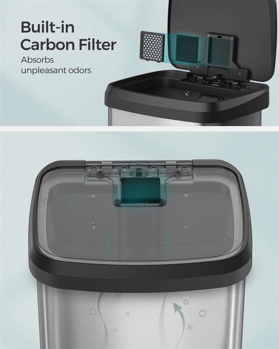18-Gallon Stainless Steel Garbage Can