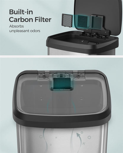 18-Gallon Stainless Steel Garbage Can
