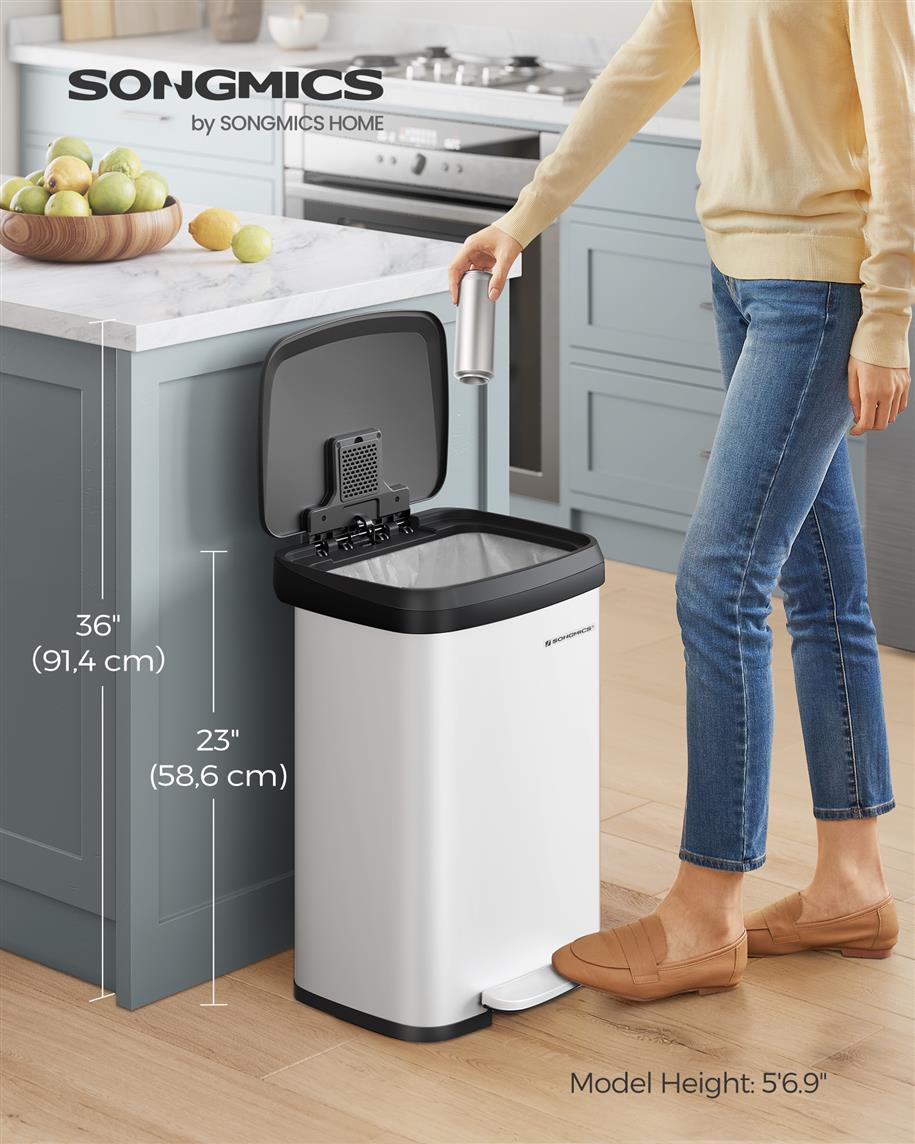 18-Gallon Stainless Steel Garbage Can
