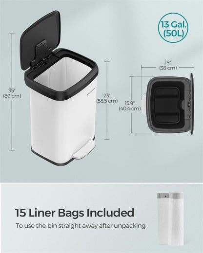 18-Gallon Stainless Steel Garbage Can
