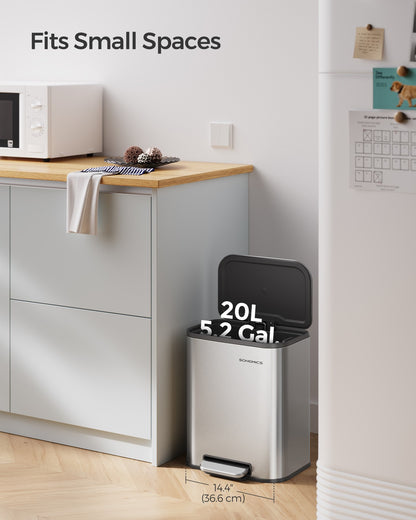 5.2-Gallon (20L) Kitchen Trash Can with Lid - image 11