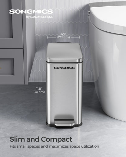 2.6 Gallon Small Trash Bin with Lid