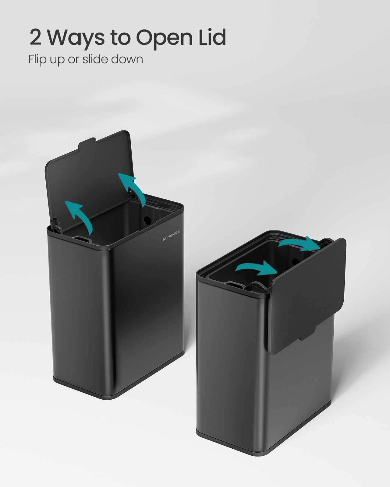 2.1-Gallon Hanging Trash Can with Lid - image 4