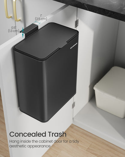 2.1-Gallon Hanging Trash Can with Lid - image 5