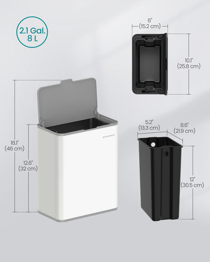 2.1-Gallon Hanging Trash Can with Lid - image 14