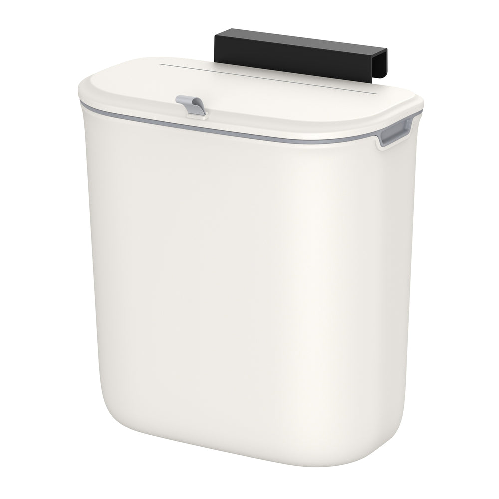 2.4-Gallon Hanging Trash Can with Lid - image 1