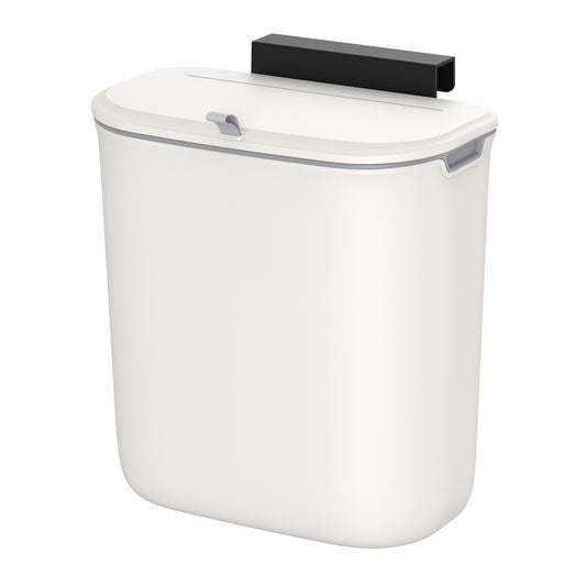 2.4-Gallon Hanging Trash Can with Lid - image 1