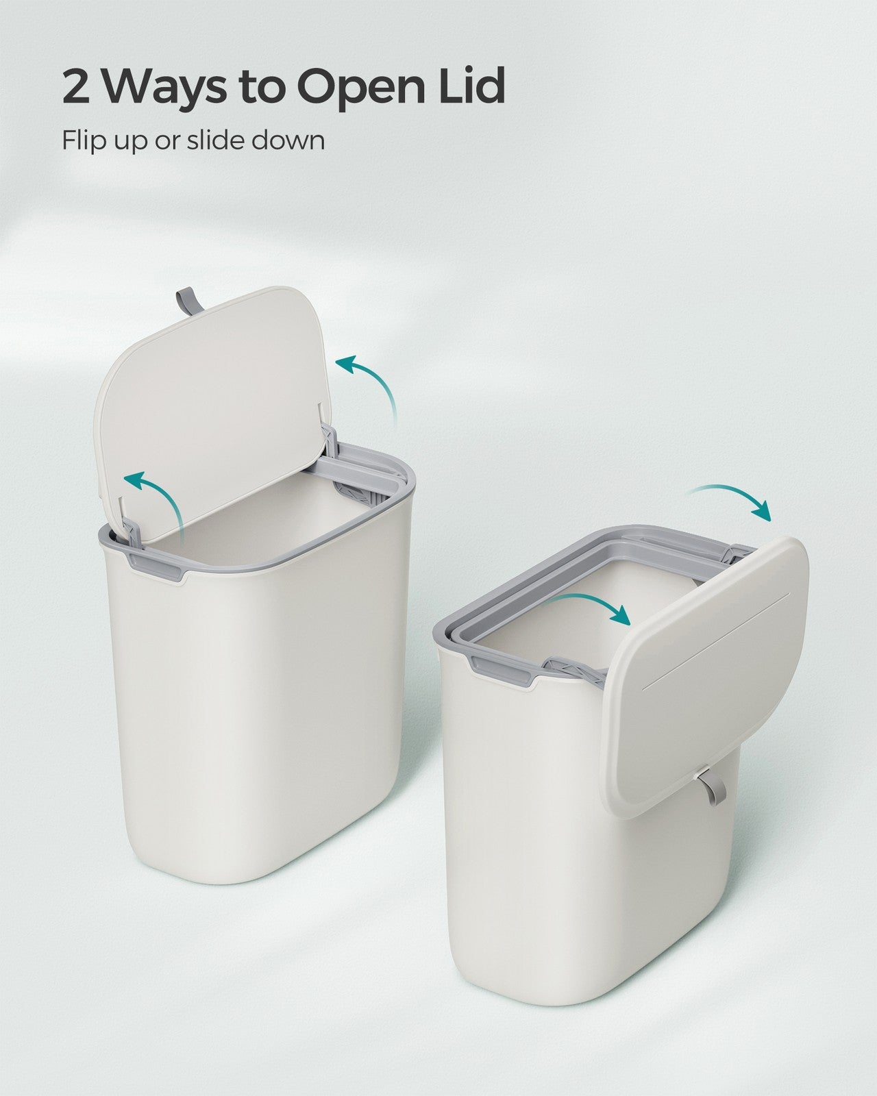 2.4-Gallon Hanging Trash Can with Lid - image 3