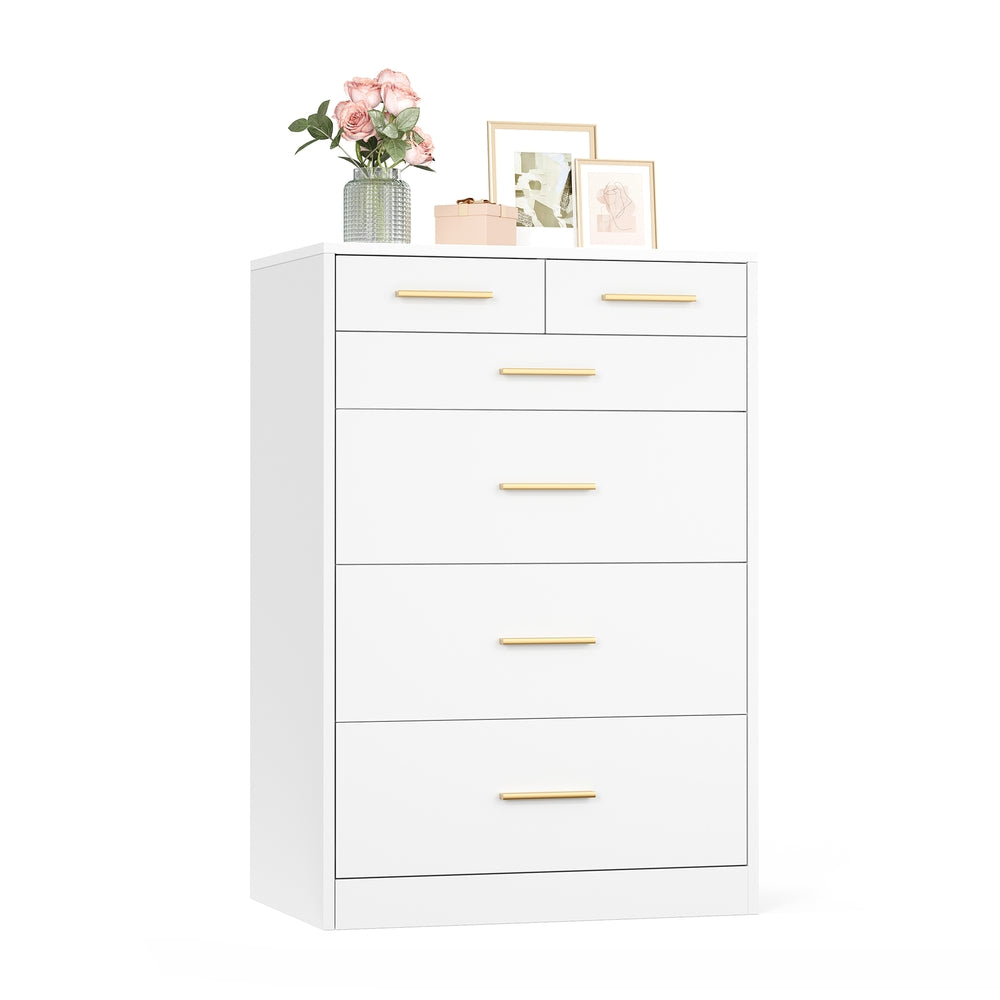 Dresser, 6-Drawer Chest, 15.8 x 23.7 x 34.8 Inches, Ink Black - image 9