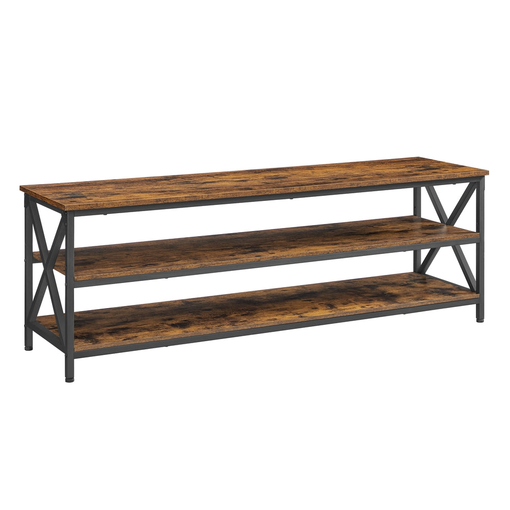 TV Stand, TV Table for up to 65-Inch TVs, Media TV Console with Shelves