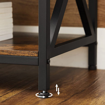 TV Stand, TV Table for up to 65-Inch TVs, Media TV Console with Shelves