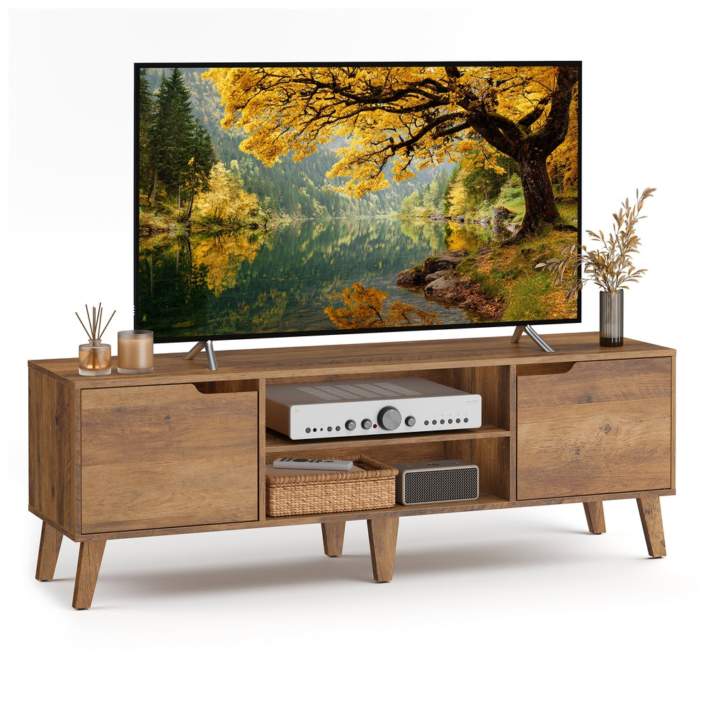 58-Inch TV Console with Adjustable Shelf