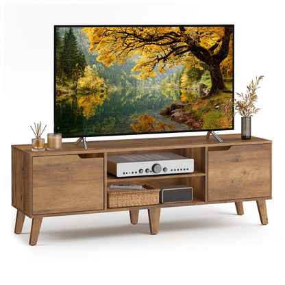 58-Inch TV Console with Adjustable Shelf