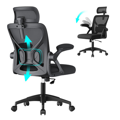 Office Chair, Ergonomic Mesh, Adjustable, Dove Gray - image 32