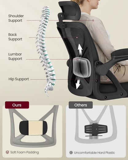 Office Chair, Ergonomic Mesh, Adjustable, Dove Gray - image 12