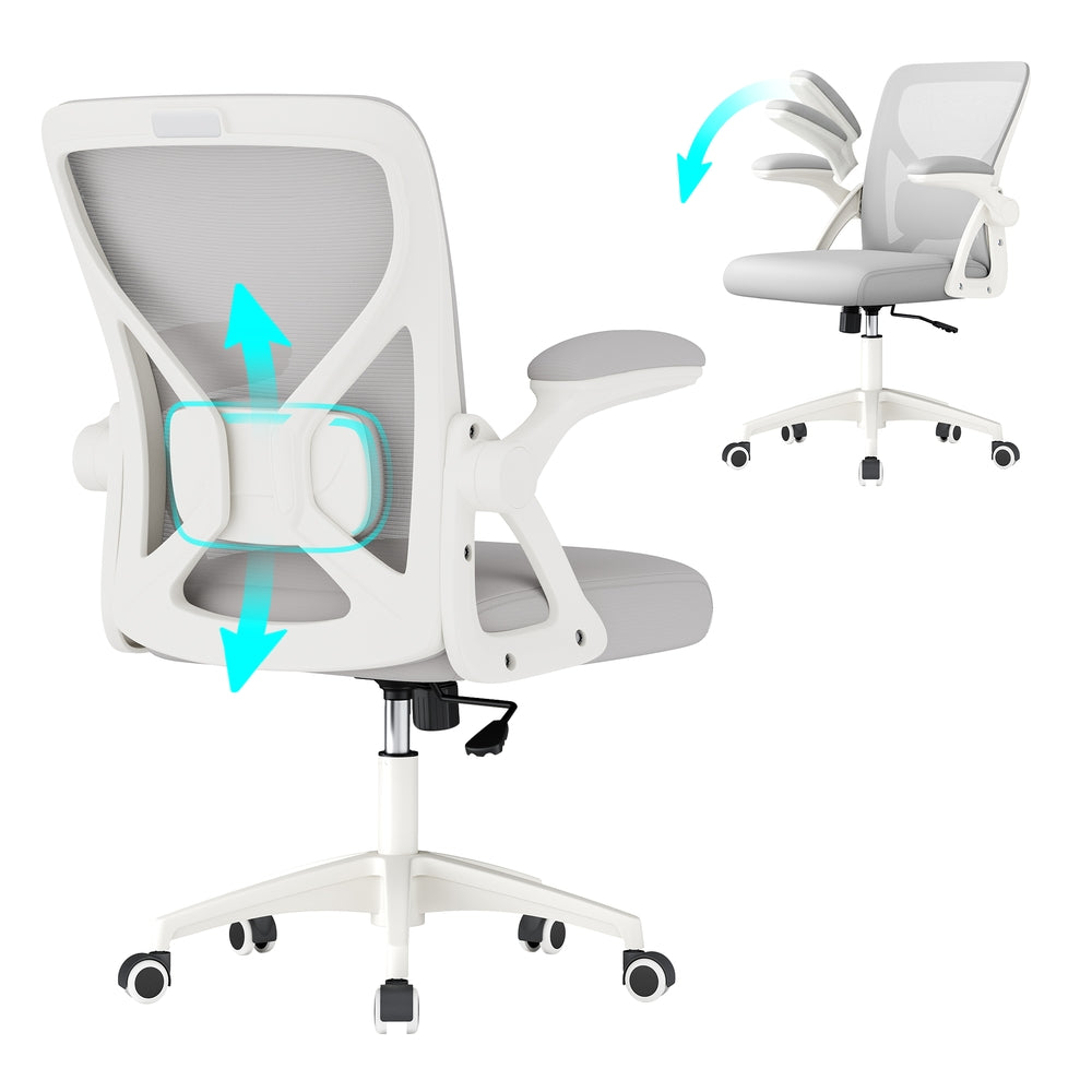 Office Chair, Ergonomic Mesh, Adjustable, Dove Gray - image 34
