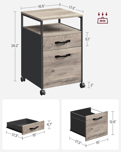 File Cabinet | Rolling | Mobile Office Cabinet on Wheels