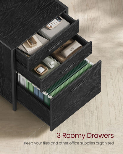 Home Office Filing Cabinet with Height-Adjustable Open Shelves - image 16