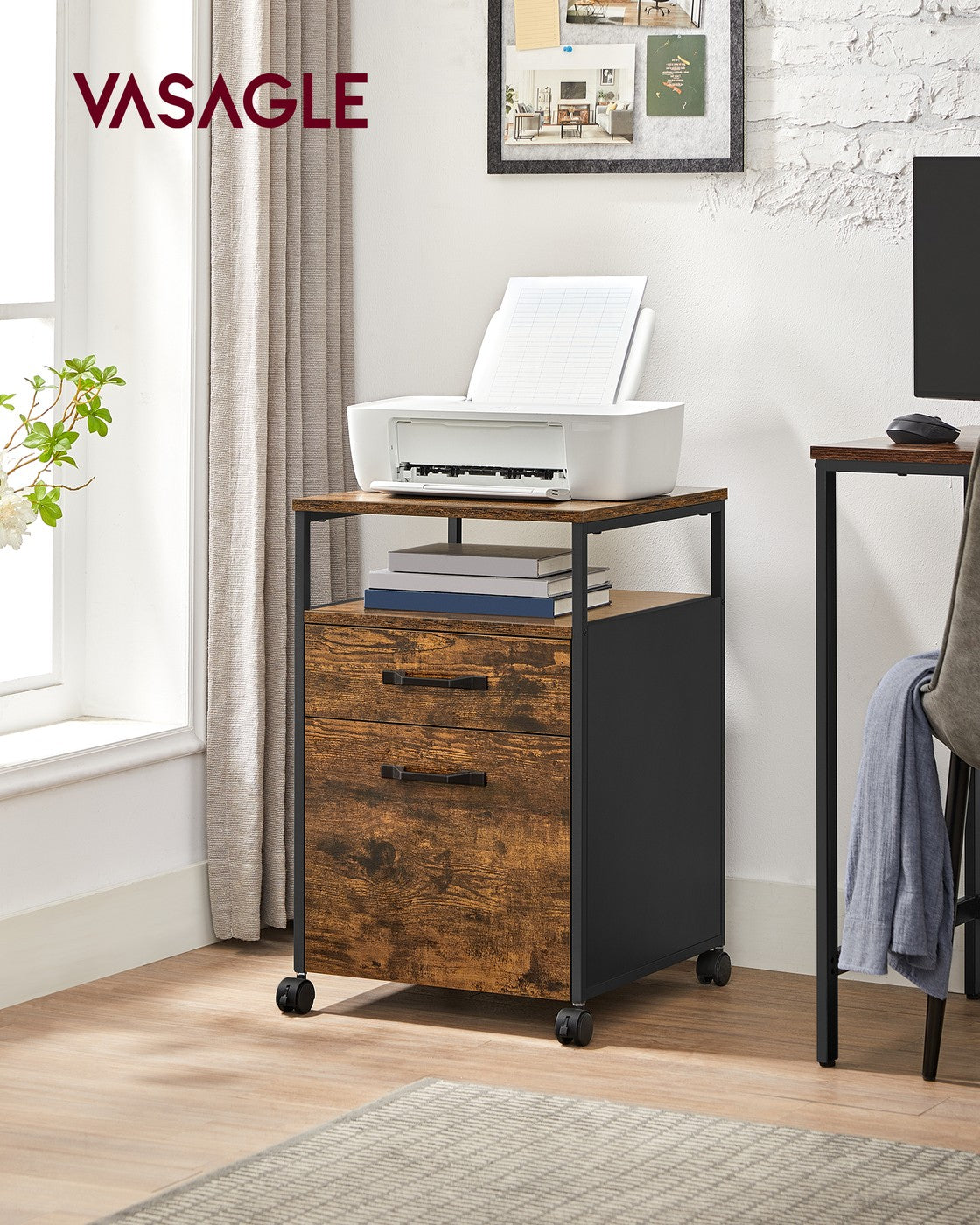 Mobile Filing Cabinet with Wheels - image 2