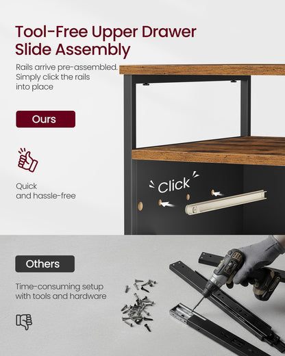 Mobile Filing Cabinet with Wheels - image 9